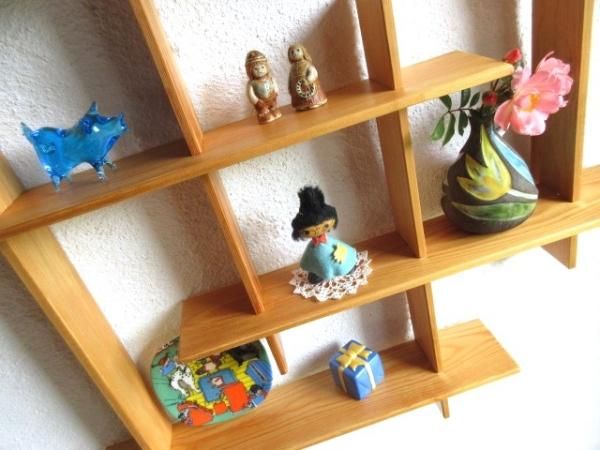 レア・モデル！北欧ウォールシェルフ☆ ナチュラルウッド 縦・横61cm