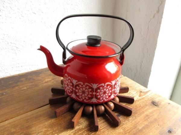 美品＆レア！Finel/フィネル社製・ホーローポット/ケトル♪ Punahilkka
