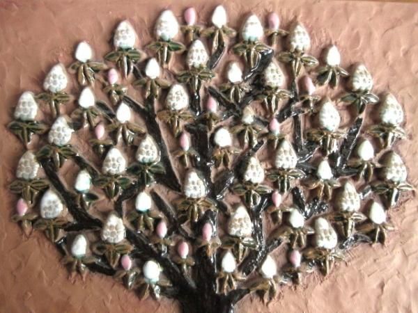 レア☆陶器壁掛け：Jie/ジィ社製・西洋トチノ木/マロニエの木