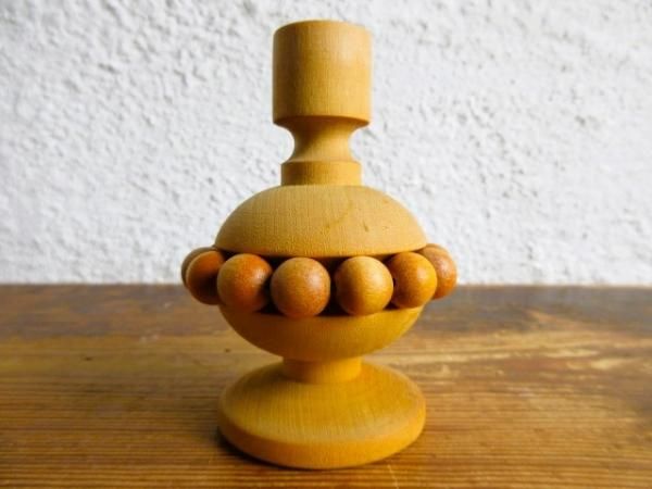 フィンランド・aarikka/アーリッカの木製のキャンドル・スタンド