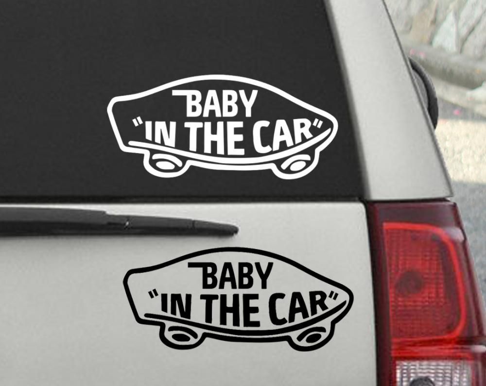 人気 ベイビー イン カー ステッカー Baby In Car Vans風 シール I Love Celeb