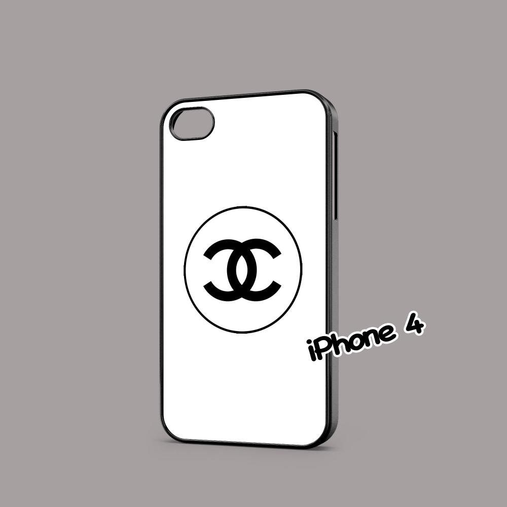 【シャネル/CHANEL】iPhone4/4S対応!携帯ケース/スマホケース/アイフォンケース/ハードカバー/ハードケース/Hard  Case/ホワイト×ブラック-1 - I LOVE CELEB