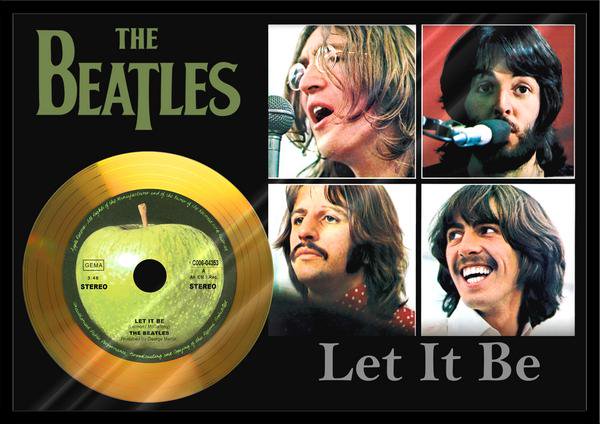 The Beatles - Let It Be　gold album　24金ゴールドレコード　証明書付き - I LOVE CELEB