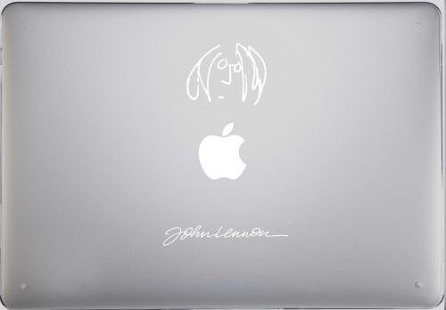 人気 Apple Macbook マックブック ステッカー ジョン レノン I Love Celeb