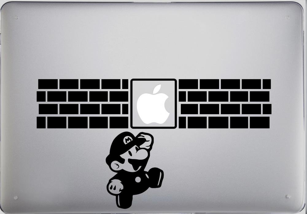 Apple Macbook マックブック ステッカー マリオ Mario I Love Celeb