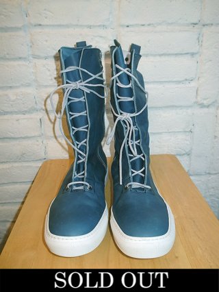 【incarnation/インカネーション】HORSE LEATHER SIDEZIP HAND STICH LONG SNEAKER LINED (BLUE)