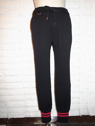 <font color=red>40%OFF</font>【roarguns】”★★★RGS” EMB T/S/C STRETCH FLEECY KNITTING PANTS (BLACK×RED)