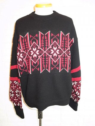 <font color=red>40%OFF</font>【Iroquois/イロコイ】SNOWFLAKE JQ KNIT (BLK)