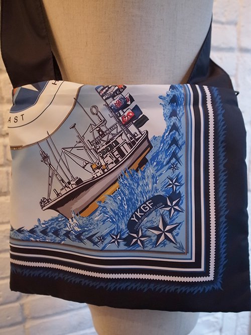 yoshiokubo/ヨシオクボ】SHIP SCARF BAG (BLUE) - Karaln (カーラル