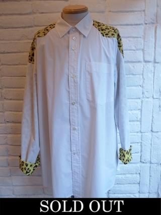 DIET BUTCHER SLIM SKINPatchwork york shirts (WHITELEOPARD)
