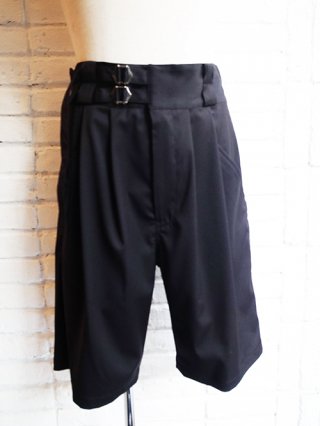 Iroquois/W BELTED SHORTS (BLK)