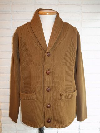 <font color=red>30%OFF</font>【roarguns/ロアーガンズ】3.5G POLYESTER KNIT COWICHAN (CAMEL×BEIGE)