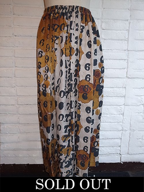 NUDE:MM/DISTORTION3】Stamped Numbers Inkjet Print Long Skirt (MOMOKO  NAKAGAWA) - Karaln (カーラル)：incarnation・nude :masahikomaruyama・kiryuyrik・yoshiokubo・amokなど公式取扱店・通販サイト