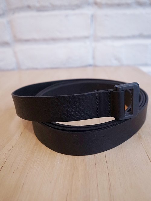 NUDE:MM x iolom】Cow Leather Belt B (BLACK) - Karaln (カーラル