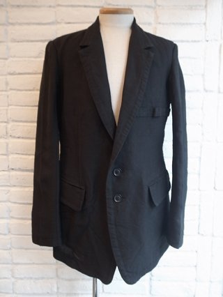 NUDE:MMJapanese Paper Dobby Cloth 2Buttons Jacket (BLACK)
