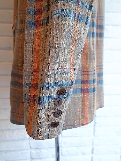 30%OFF【Iroquois/イロコイ】CHAMBRAY CHECK DOUBLE JACKET (BEIGE