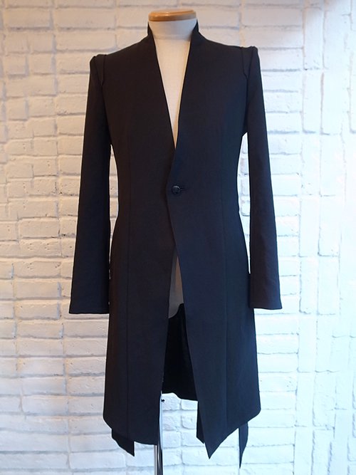 【kiryuyrik/キリュウキリュウ】Vintage Twill No Collar Flare Jacket (BLACK) - Karaln  (カーラル)：incarnation・nude:masahikomaruyama・kiryuyrik・yoshiokubo・amokなど公式取扱店・通販...