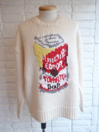 【amok/アモク】ERROR SOUP CANS KNIT (WHITE)