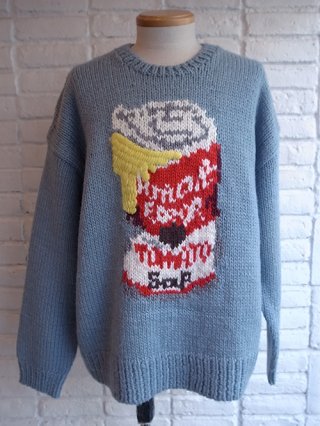 【amok/アモク】ERROR SOUP CANS KNIT (BLUE)