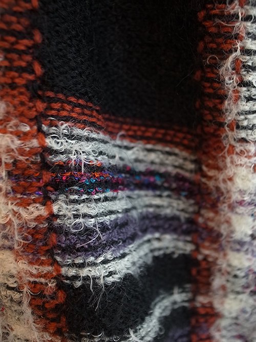 Iroquois/イロコイ】WARP THREAD CHECK KNIT CARDIGAN (BLK) - Karaln