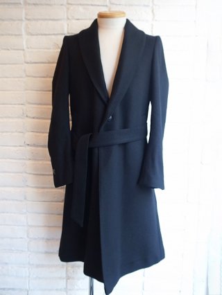 【kiryuyrik/キリュウキリュウ】Casimere Beaver Shawl Collar Coat (BLACK)