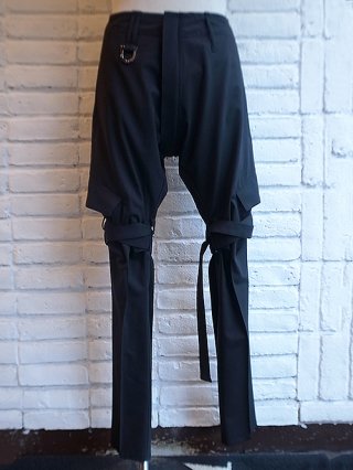 kiryuyrik/奦奦TWS-Stretch Saruel Bondage Pants (Black)