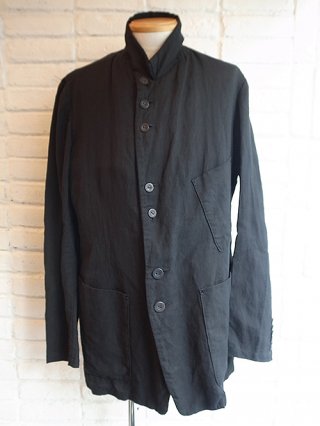 【nude: masahiko maruyama】Cotton/Linen Cloth GARMENT DYED JACKET (BLACK)