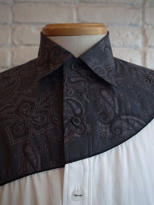 yoshiokubo/ヨシオクボ】CURVED PAISLEY SHIRT (BLACK) - Karaln