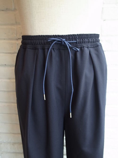 yoshiokubo/ヨシオクボ】SUMMER WOOL TUCK PT (D.NAVY) - Karaln