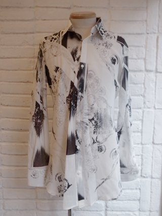 【kiryuyrik/キリュウキリュウ】BANDANA PRINT Shirt (WHITE)