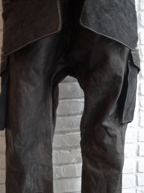 incarnation/インカネーション】BUFFALO LEATHER PANTS ARMY HALF