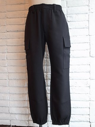 roarguns/󥺡T/R DOUBLE CLOTH BAS EASY PANTS (BLACK)