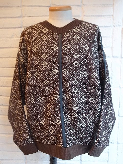 Iroquois/イロコイ】5G FAIR ISLE JQ KNIT PULLOVER (BRN) - Karaln