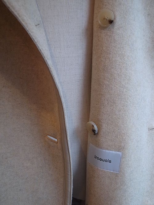 Iroquois/イロコイ】TOP MOSSER OVER COAT (IVORY) - Karaln (カーラル