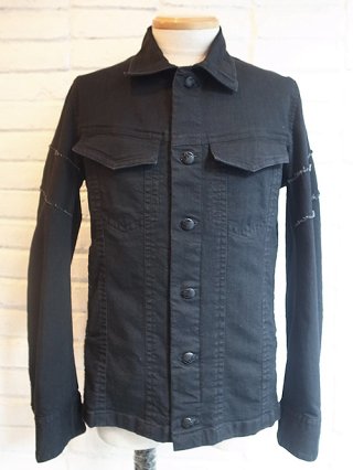 【kiryuyrik/キリュウキリュウ】Black Denim G-Jacket (BLACK)