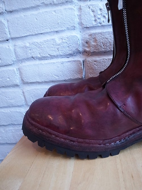 incarnation/インカネーション】HORSE LEATHER FRONT ZIP COMBAT BOOTS