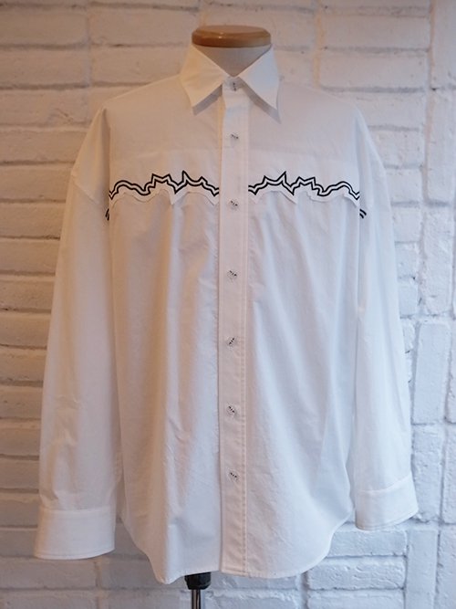 yoshiokubo/ヨシオクボ】ZIGZAG L/S SHIRT (WHITE) - Karaln (カーラル