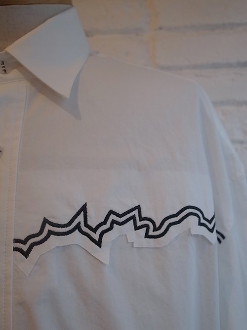 yoshiokubo/ヨシオクボ】ZIGZAG L/S SHIRT (WHITE) - Karaln (カーラル