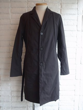 【STRUM/ストラム】Taslan Finished Nylon Ox Long Jacket (BLACK)