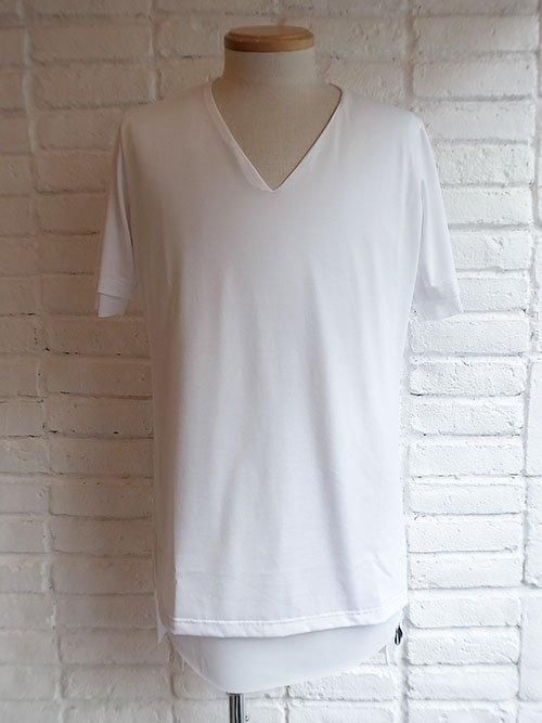 キリュウキリュウ レイヤードカットソー vネックレイヤードシャツ Lサイズ kiryuyrik - Layered V-Neck T-Shirt / レイヤード Vネック T