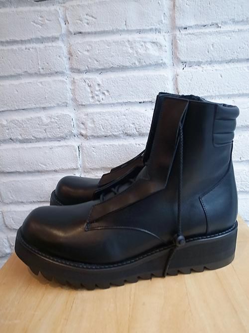 kiryuyrik Smooth Lace Up Boots/Black | unimac.az