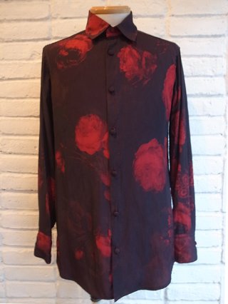 kiryuyrik/奦奦Vintage Flora Shirt (Black&Red)