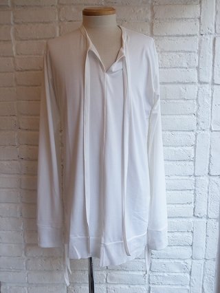 【kiryuyrik/キリュウキリュウ】BEA TENJIK Side Shirring Rib T-Shirt (WHITE)
