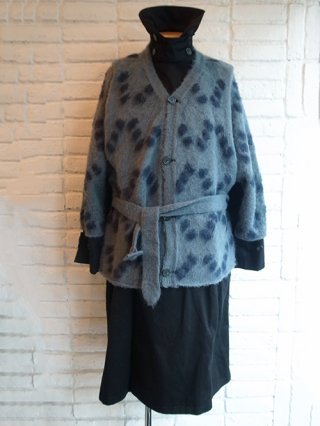 【amok/アモク】KNIT DOCKING TRENCH COAT (BLACK)
