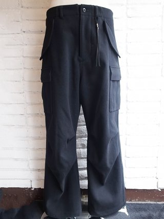 【STRUM/ストラム】Wool ＆Nylon W Cloth Vintage Tumbler Field Cargo Pants (BLACK)