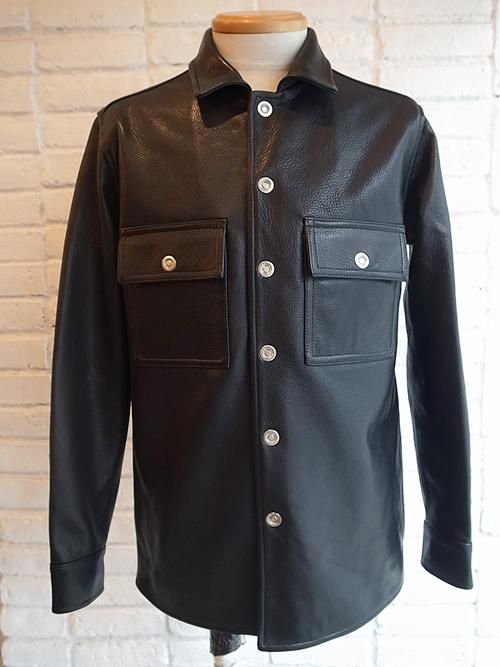 LICHT ADEL/リヒトアデル】COW HIDE LEATHER SHIRTS (BLACK