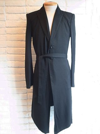 A【kiryuyrik/キリュウキリュウ】Shrink Wool Jersey Flare Jacket (BLACK)