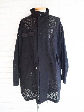 <img class='new_mark_img1' src='https://img.shop-pro.jp/img/new/icons8.gif' style='border:none;display:inline;margin:0px;padding:0px;width:auto;' />71MICHAEL/ߥFLOWER LASER CUT ARMY COAT (BLACK)