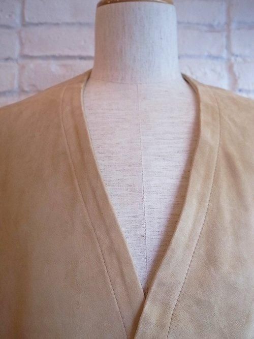 STRUM/ストラム】Calf Suede Long Cardigan (BEIGE) - Karaln