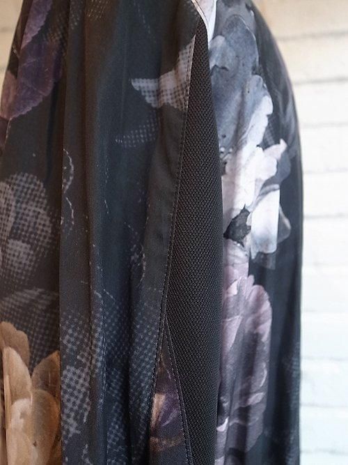 kiryuyrik/キリュウキリュウ】Vintage Flora Flare Shirt (BLACK